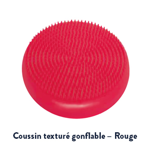Coussin texturé rouge